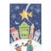 Adventskalenderkarte Kinder im Städtchen
