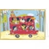 Adventskalenderkarte roter Bus