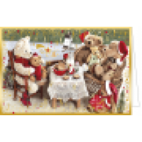 Adventskalenderkarte Teddybären