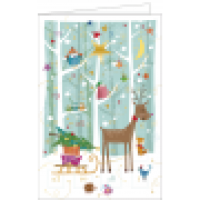 Adventskalenderkarte Tiere im Wald