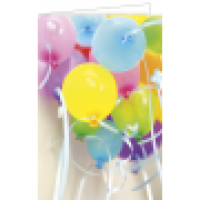 Blankokarte bunte Luftballons