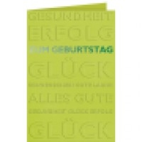 Frischgrüne Schriftkarte