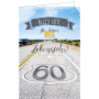 Geburtstagskarte 60 Weg
