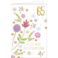 Geburtstagskarte 65 Blumen