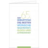 Geburtstagskarte 65 Glückwünsche