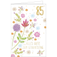 Geburtstagskarte 85 Blumen