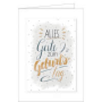 Geburtstagskarte A5 Handlettering