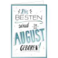 Geburtstagskarte August