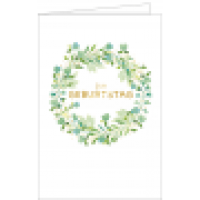 Geburtstagskarte Blätterkreis