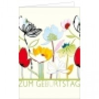 Geburtstagskarte Blumenkunst