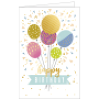 Geburtstagskarte bunte Luftballons