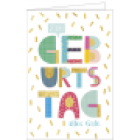 Geburtstagskarte bunte Muster