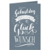 Geburtstagskarte Handlettering Grau