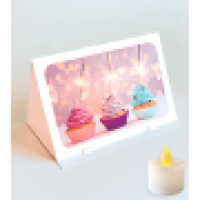 Geburtstagskarte Lichterzauber Muffins