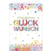 Glückwunschkarte A4 Patchwork