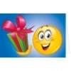 Glückwunschkarte Geschenk-Smiley