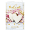 Hochzeitskarte weiße Herzen