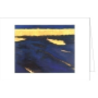 Kunstkarte Sonnenfleck blau gelb
