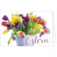 Osterkarte Tulpenstrauß