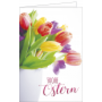 Osterkarte Tulpenstrauß