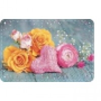 Postkarte Rosen orange