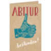 Prüfungskarte Abitur Daumen hoch