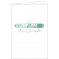 Prüfungskarte Diplom weiß