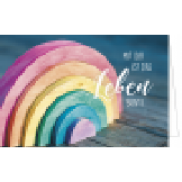 Spruchkarte Holzregenbogen