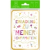 Verspielte Einladung in Pastelltönen