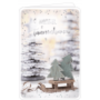 Weihnachtskarte Holzschlitten