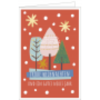 Weihnachtskarte rot Bäume