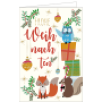Weihnachtskarten tierische Bescherung