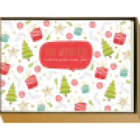 Weihnachtskartenbox Päckchen und Bäumchen