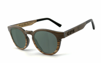 COR® COR002 Holz Sonnenbrille - grau-grün polarisierend polarisierte Sonnenbrille,  UV400 Schutzfilter