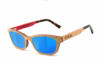 COR® COR008 Holz Sonnenbrille - laser blue Sonnenbrille,  UV400 Schutzfilter