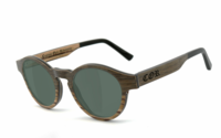 COR® COR009 Holz Sonnenbrille - grau-grün polarisierend polarisierte Sonnenbrille,  UV400 Schutzfilter