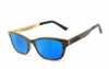 COR® COR011 Holz Sonnenbrille - laser blue Sonnenbrille,  UV400 Schutzfilter