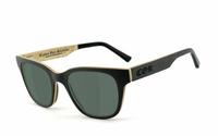 COR® COR014 Holz Sonnenbrille - grau-grün polarisierend polarisierte Sonnenbrille,  UV400 Schutzfilter