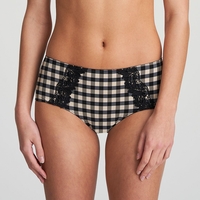 MARIE JO Ely Panty Hose,  kariert Schwarz Schwarz 38