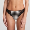 MARIE JO Ely String Tanga,  kariert Schwarz Schwarz 38