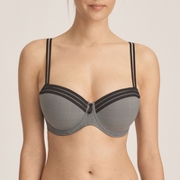 PRIMA DONNA Twist Gentlelady BH Schale Aussenträger,  Karo Grau