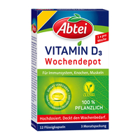 Abtei Vitamin D3 2.800 I.E. pflanzlich Kapseln