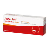 Aspecton Halstabletten mit Cassis-Geschmack