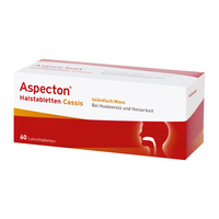 Aspecton Halstabletten mit Cassis-Geschmack