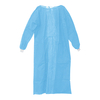 Besucherkittel mit Strickbündchen blau