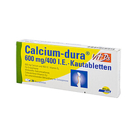 Calcium Dura Vit D3 600 Mg/400 I.E. Kautabletten