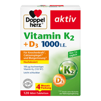 Doppelherz Aktiv Vitamin K2 + Vitamin D3 1000 I.E. Tabletten - None