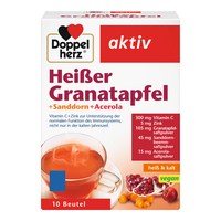 Doppelherz Heißer Granatapfel + Sanddorn + Acerola Aktiv - None