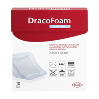 DracoFoam Infekt haft Schaumstoffwundauflage 7, 5 x 7, 5 cm