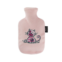 Fashy Wärmflasche für Kinder mit Flauschbezug in Rosa